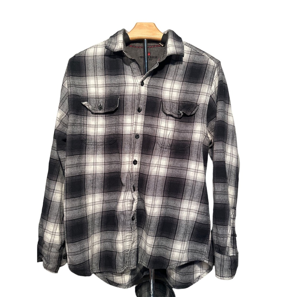 Woolrich Flannel Black/White Mens Size M